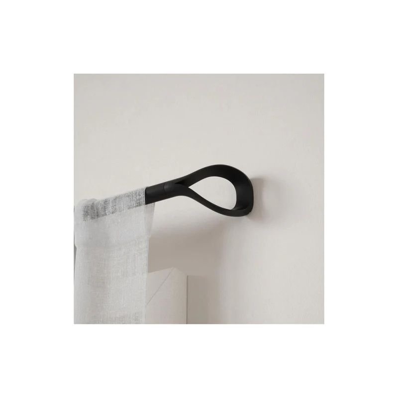 Vorhangstange Loop 107-306 cm, Schwarz