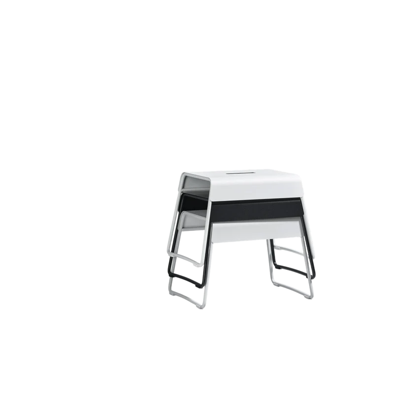 Hocker Zone Stahl, Weiss