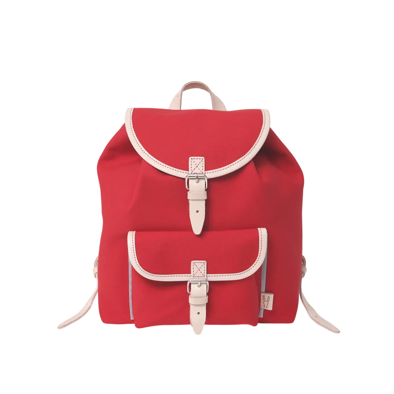 Kinderrucksack Georgie Rot, Leder Natur
