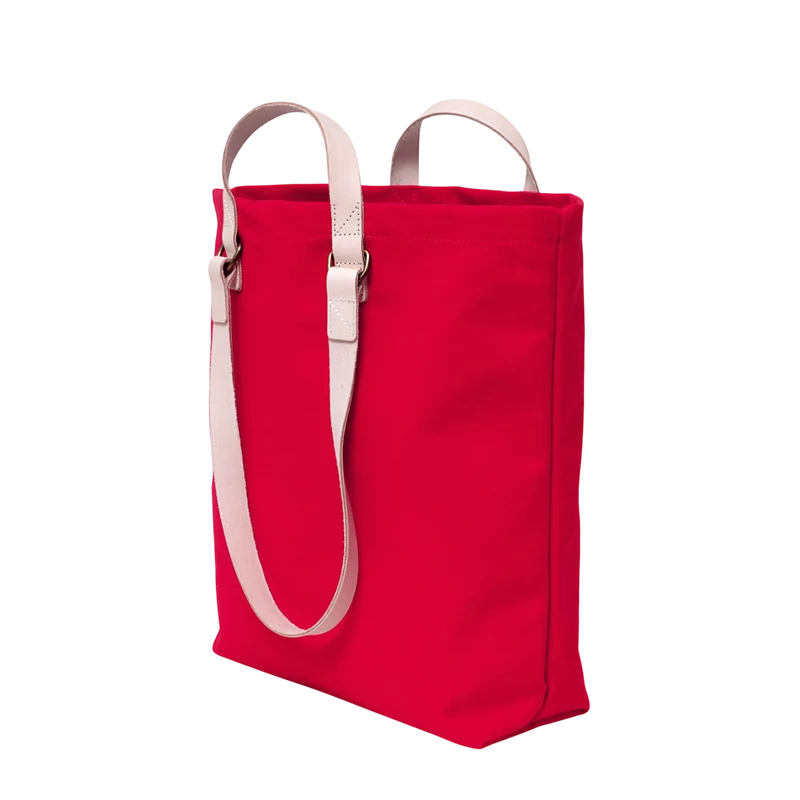Shopper Sam Rot, Leder Natur