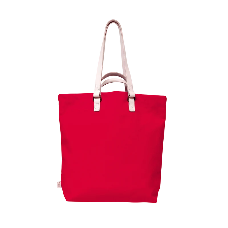 Shopper Sam Rot, Leder Natur