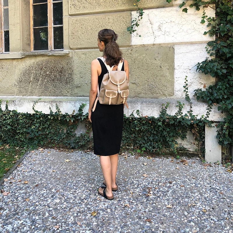 Rucksack Georgia Leder Natur Sand