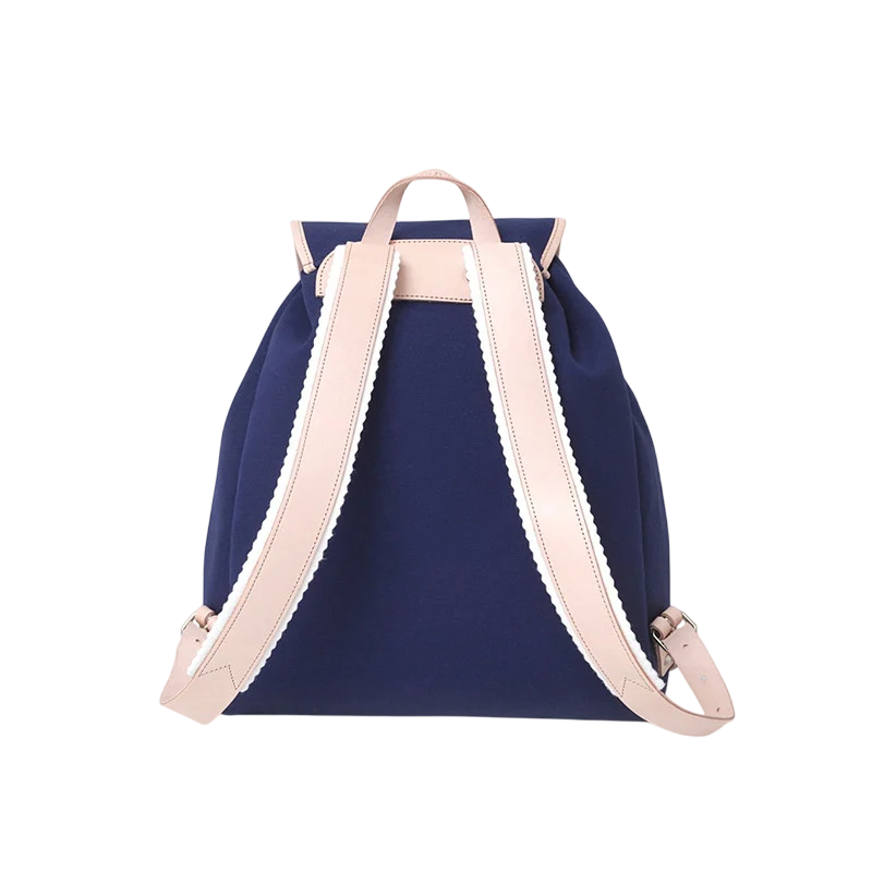 Rucksack Georgia Leder Natur Navy
