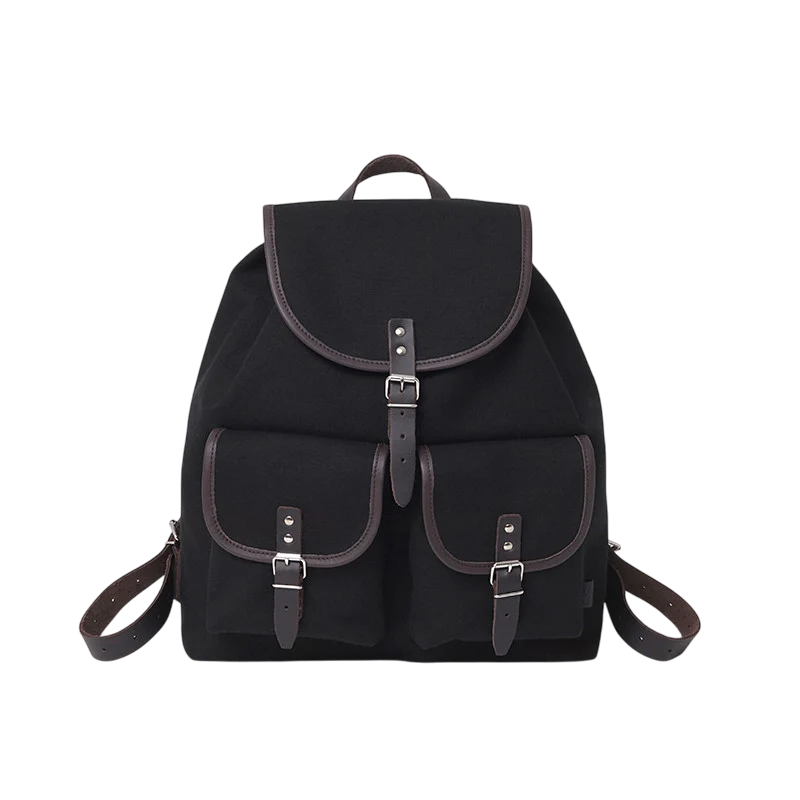 Rucksack Georgia Leder Braun Schwarz
