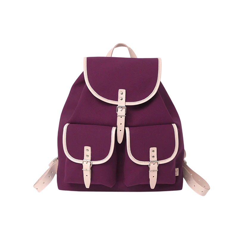 Rucksack Georgia Leder Natur Rubin