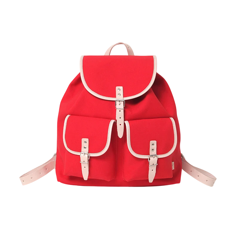 Rucksack Georgia Leder Natur Rot