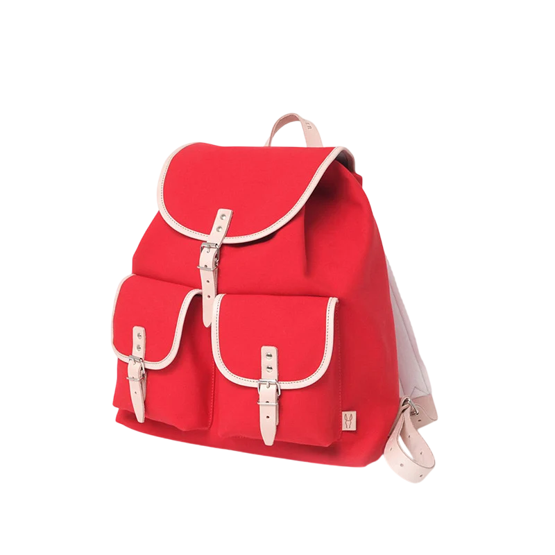 Rucksack Georgia Leder Natur Rot