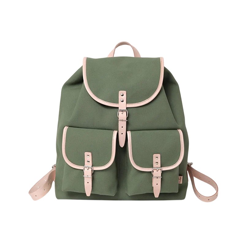 Rucksack Georgia Leder Natur Oliv