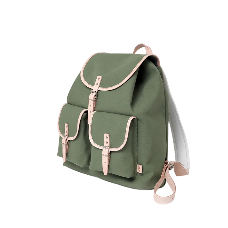 Rucksack Georgia Leder Natur Oliv