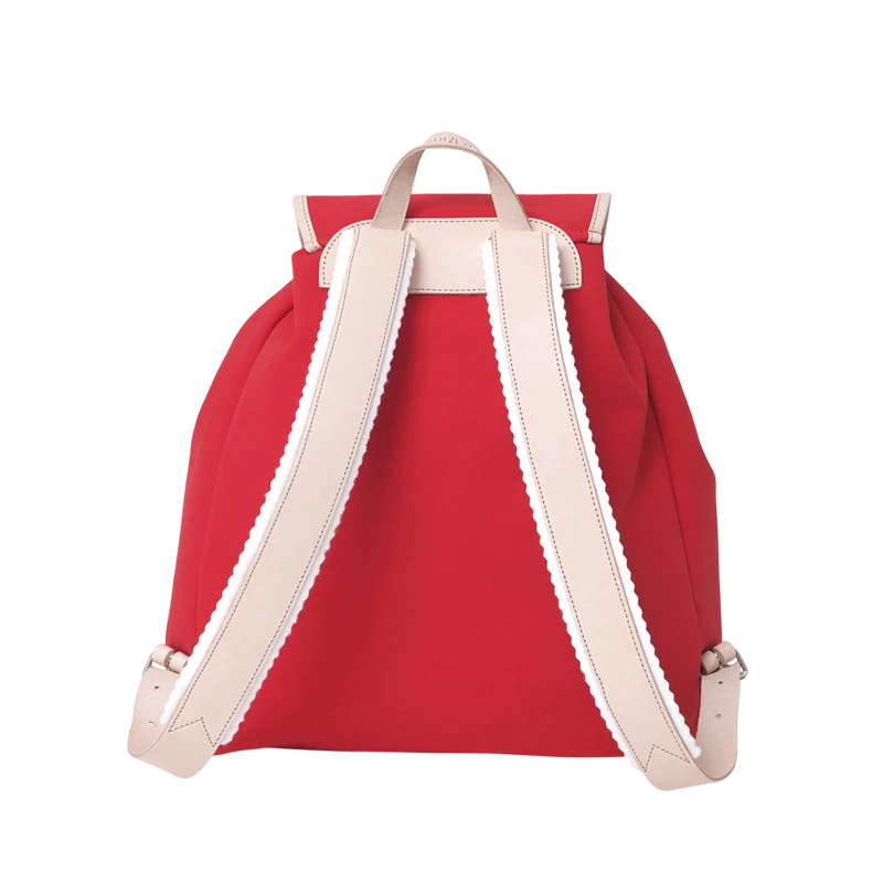 Rucksack Georg Rot, Leder Natur