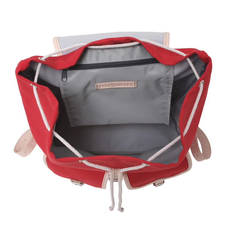 Rucksack Georg Rot, Leder Natur