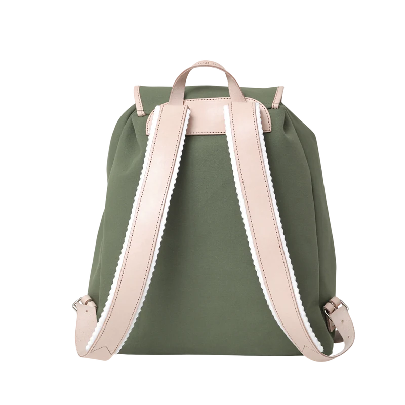 Rucksack Georg Oliv, Leder Natur