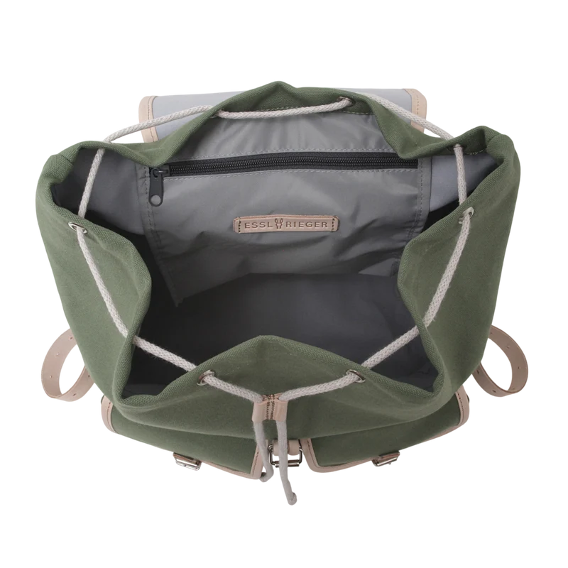 Rucksack Georg Oliv, Leder Natur
