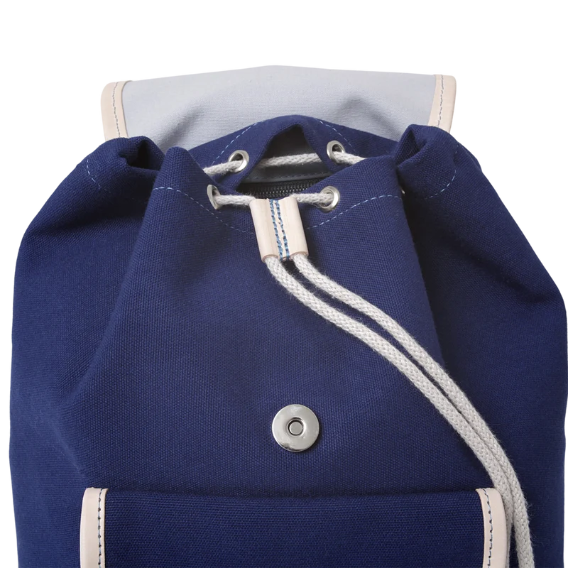 Kinderrucksack Georgie Navy, Leder Natur