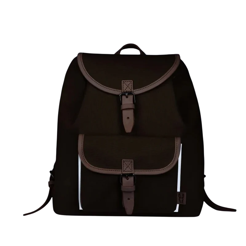Kinderrucksack Georgie Navy, Leder Natur