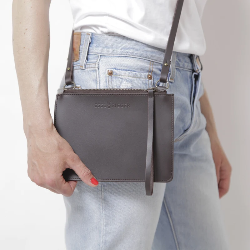 Clutch Chelsea Leder Braun