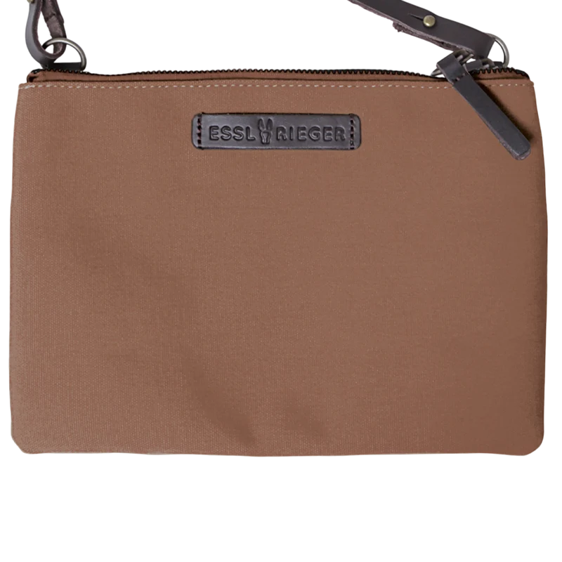 Clutch Charlie Mahagoni, Leder Braun