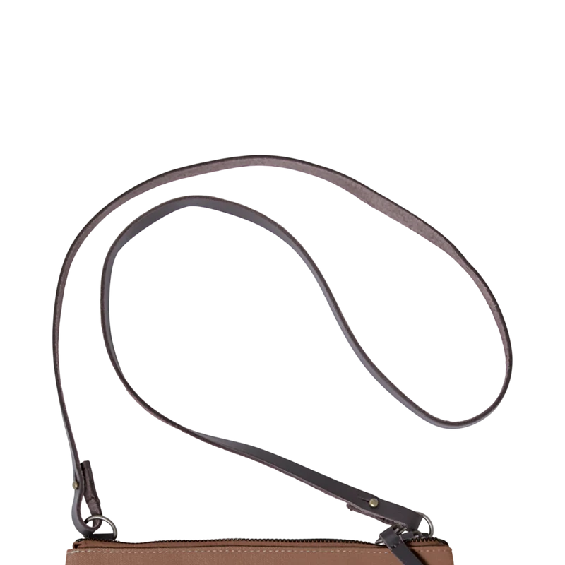 Clutch Charlie Mahagoni, Leder Braun