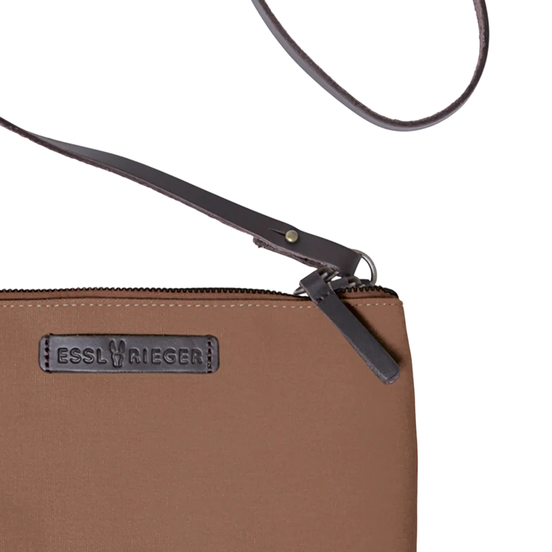 Clutch Charlie Mahagoni, Leder Braun