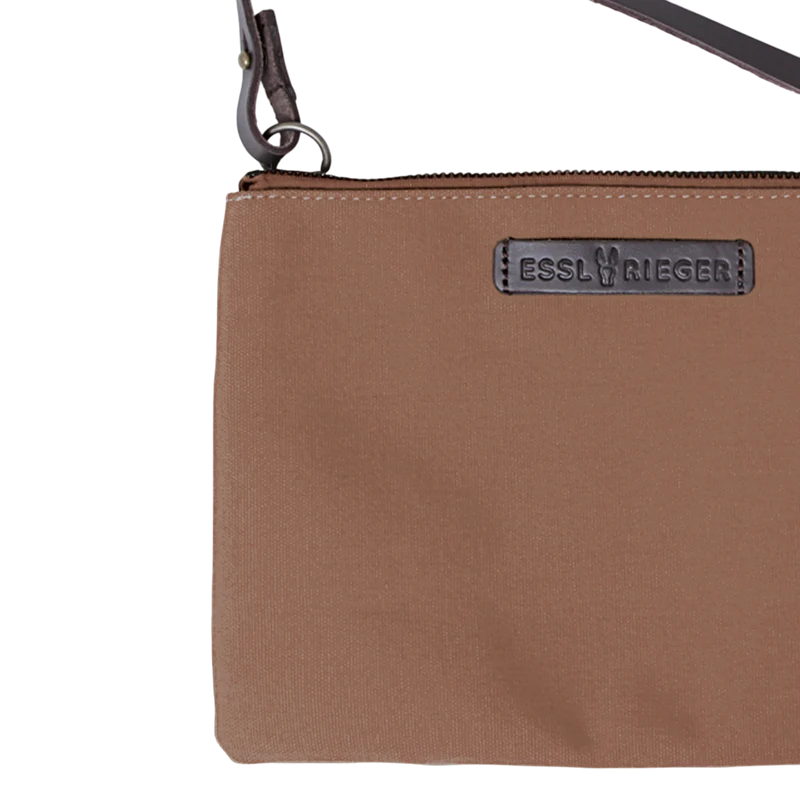 Clutch Charlie Mahagoni, Leder Braun