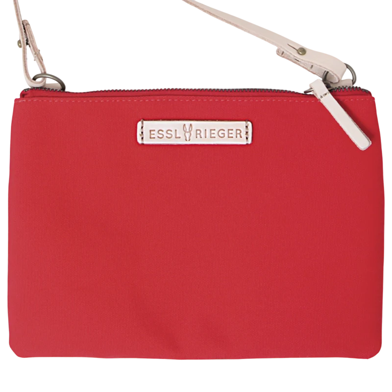 Clutch Charlie Rot, Leder Natur