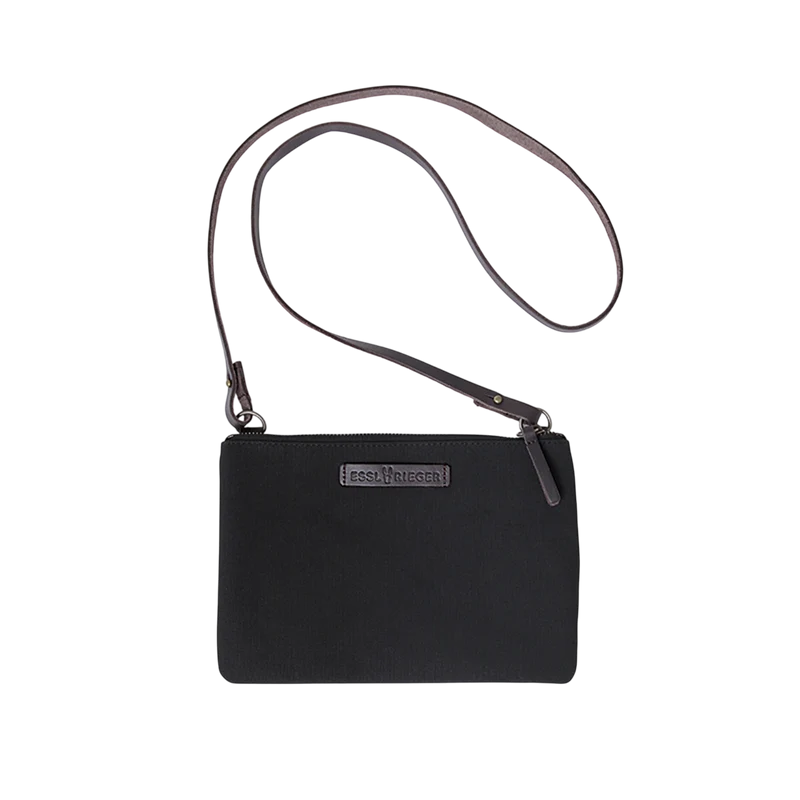 Clutch Charlie Schwarz, Leder Braun