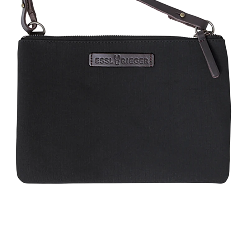 Clutch Charlie Schwarz, Leder Braun
