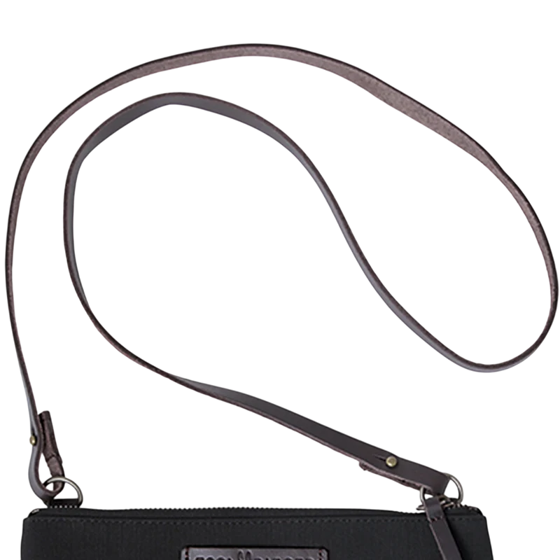 Clutch Charlie Schwarz, Leder Braun