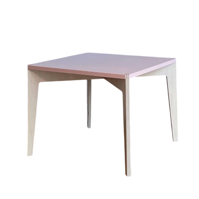 Kombiset, 1 Spieltisch quadratisch, 2 Hocker (Farbe wählbar)