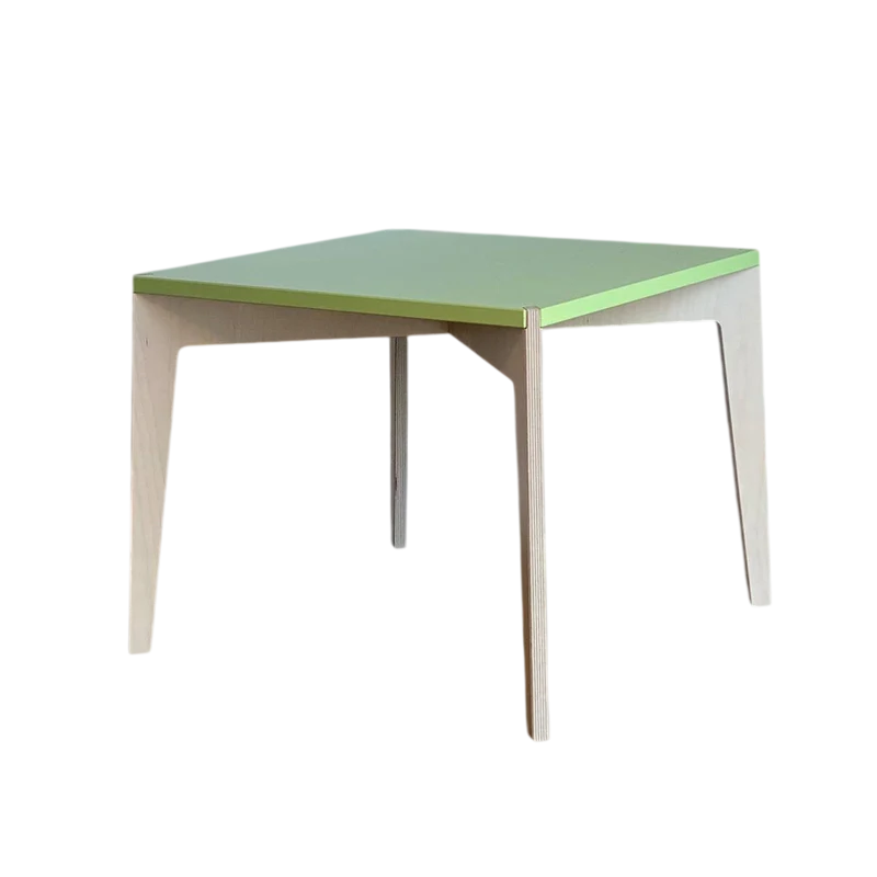 Kombiset, 1 Spieltisch quadratisch, 2 Hocker (Farbe wählbar)