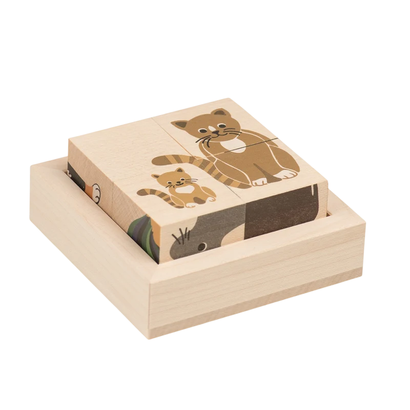 Würfelpuzzle Haustiere
