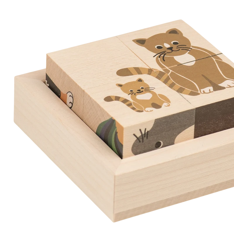 Würfelpuzzle Haustiere