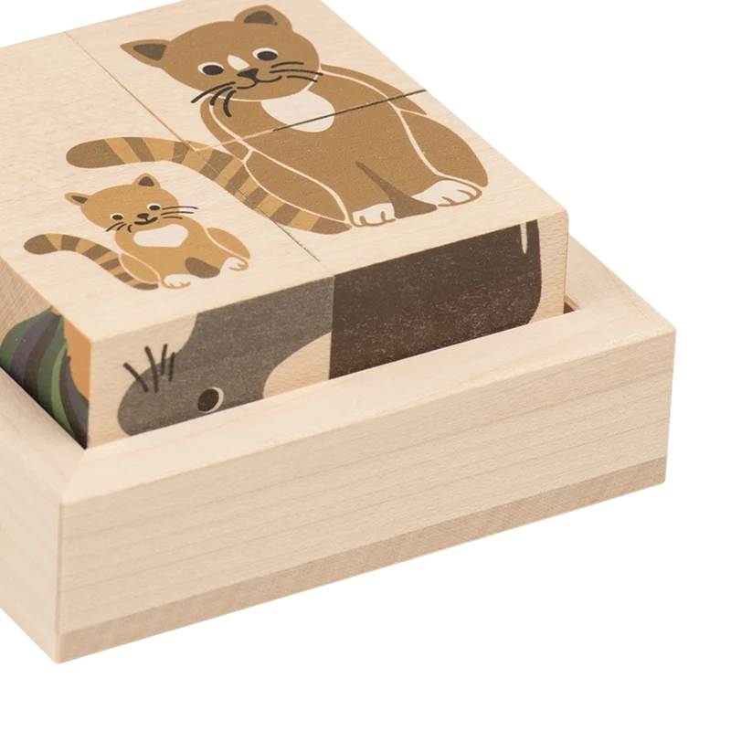 Würfelpuzzle Haustiere