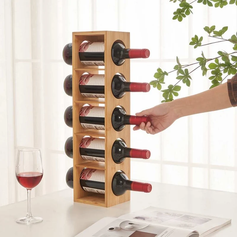 RANGE BOUTEILLE VERTICAL | Bambuva™ 5 Bouteilles