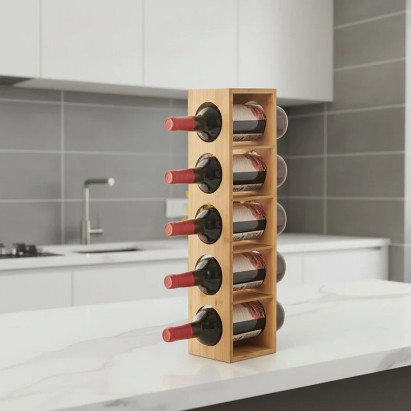 RANGE BOUTEILLE VERTICAL | Bambuva™ 5 Bouteilles