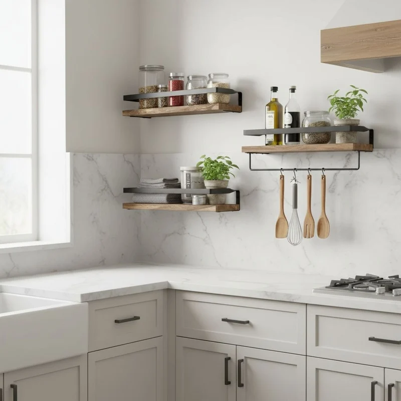ETAGERES MURALES CUISINE | RustiFix™