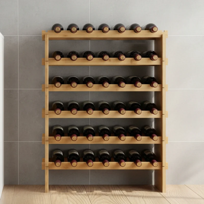 MEUBLE POUR RANGER BOUTEILLE | BambooRack™ 48 Bouteilles