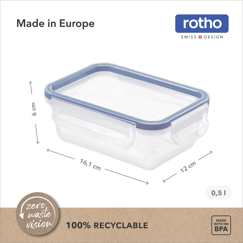 Set Frischhaltedosen 8 tlg. - 0,5l CLIC & LOCK