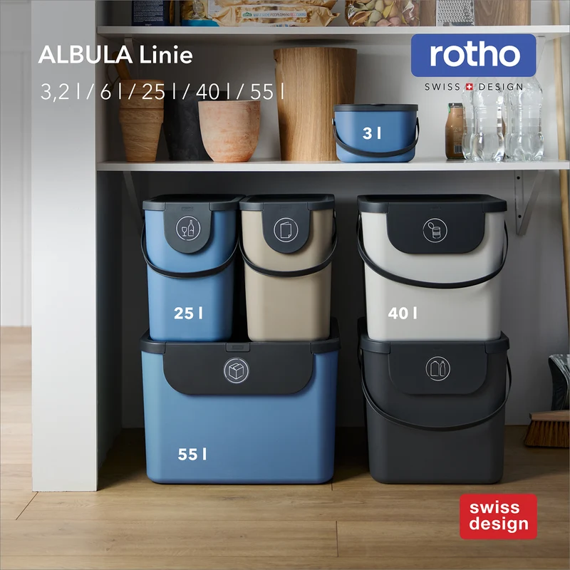 Recyclingbehälter 55 l - 2er Set ALBULA