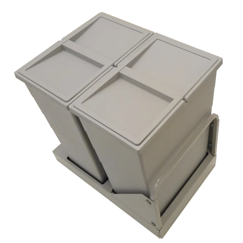 Poubelle coulissante 2 seaux 58 L pour meuble de 400 mm