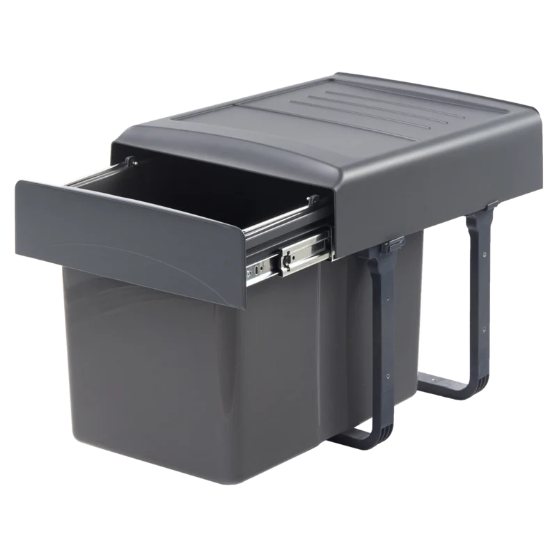 Poubelle de tri 1 bac 34 L pour meuble de 400 mm (fermeture SOFT)