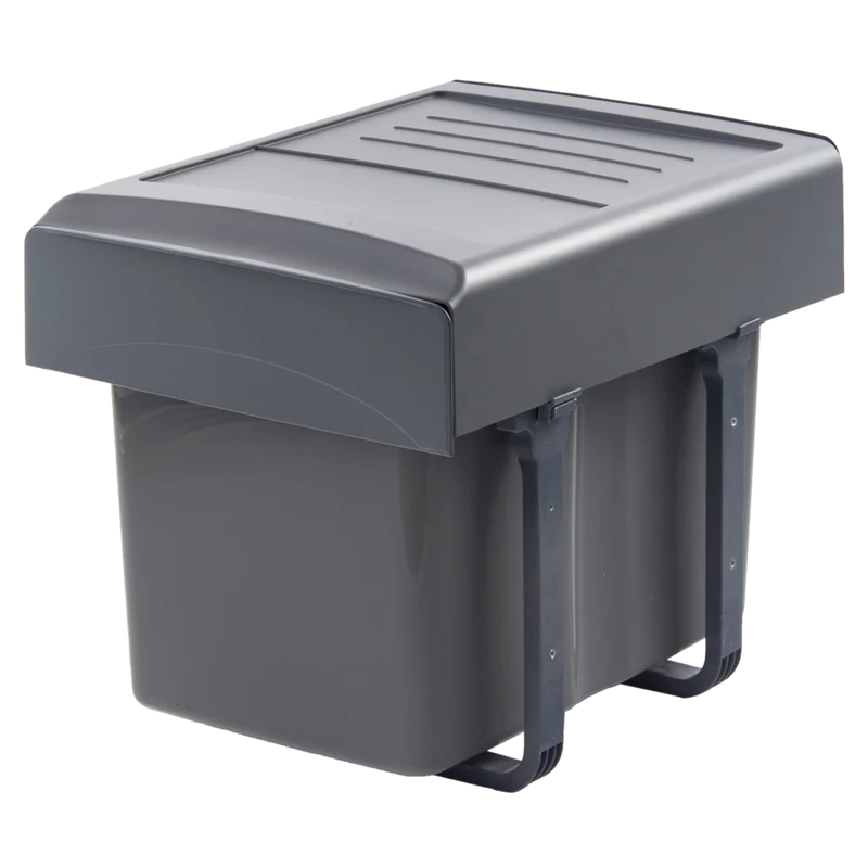Poubelle de tri 1 bac 34 L pour meuble de 400 mm (fermeture SOFT)