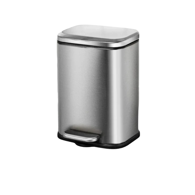 Poubelle rectangulaire en acier inoxydable 13L