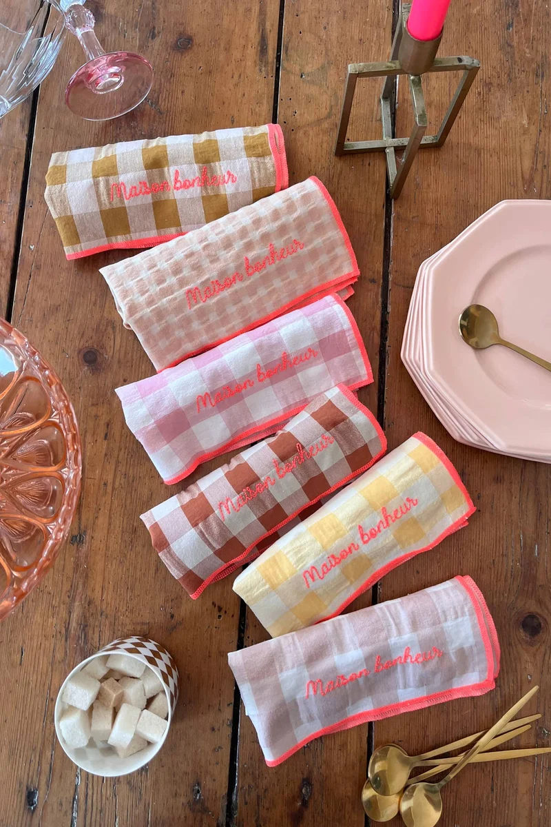 Lot de 6 serviettes MAISON BONHEUR
