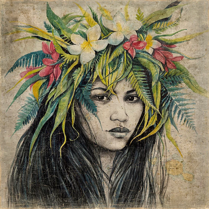 Tableau papier Froissé HOARE POLYNESIE