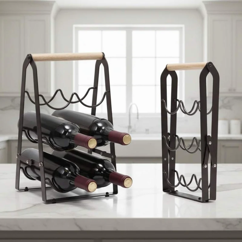 ETAGERE A VIN METAL | Château Forgé™ Pliable
