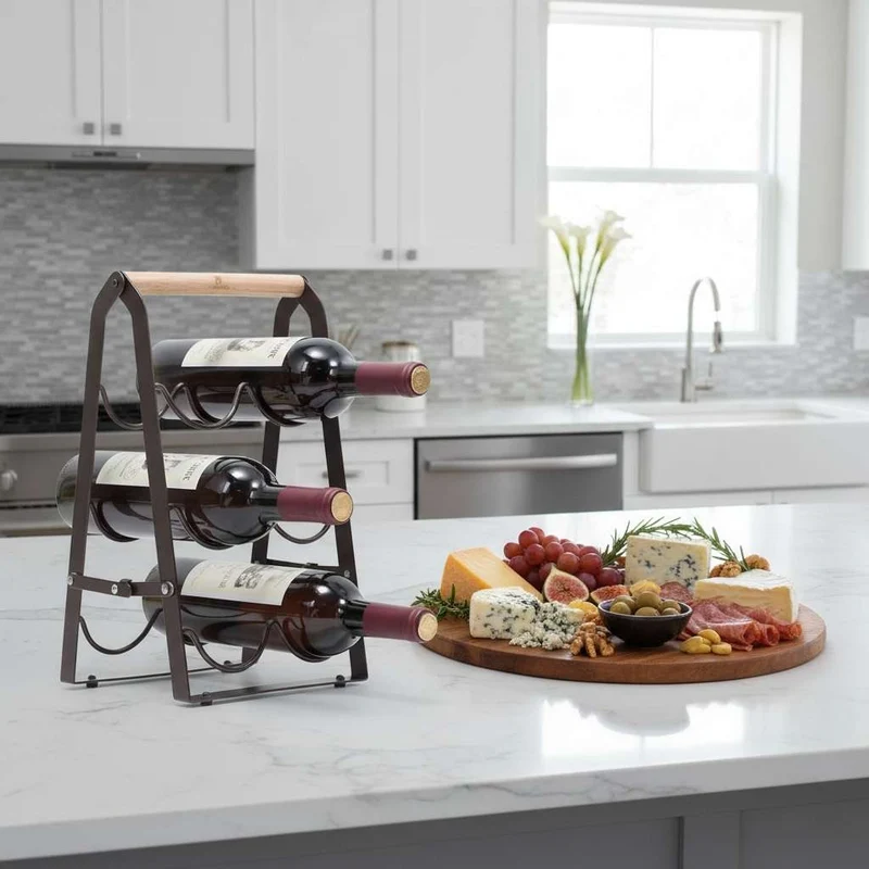 ETAGERE A VIN METAL | Château Forgé™ Pliable