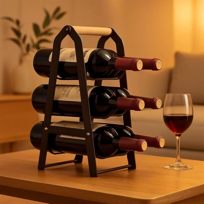 ETAGERE A VIN METAL | Château Forgé™ Pliable
