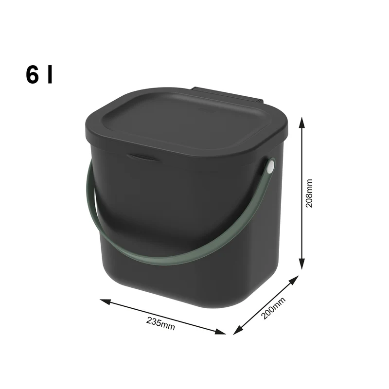 Recycling Müllsystem 6 l ALBULA | Schwarz