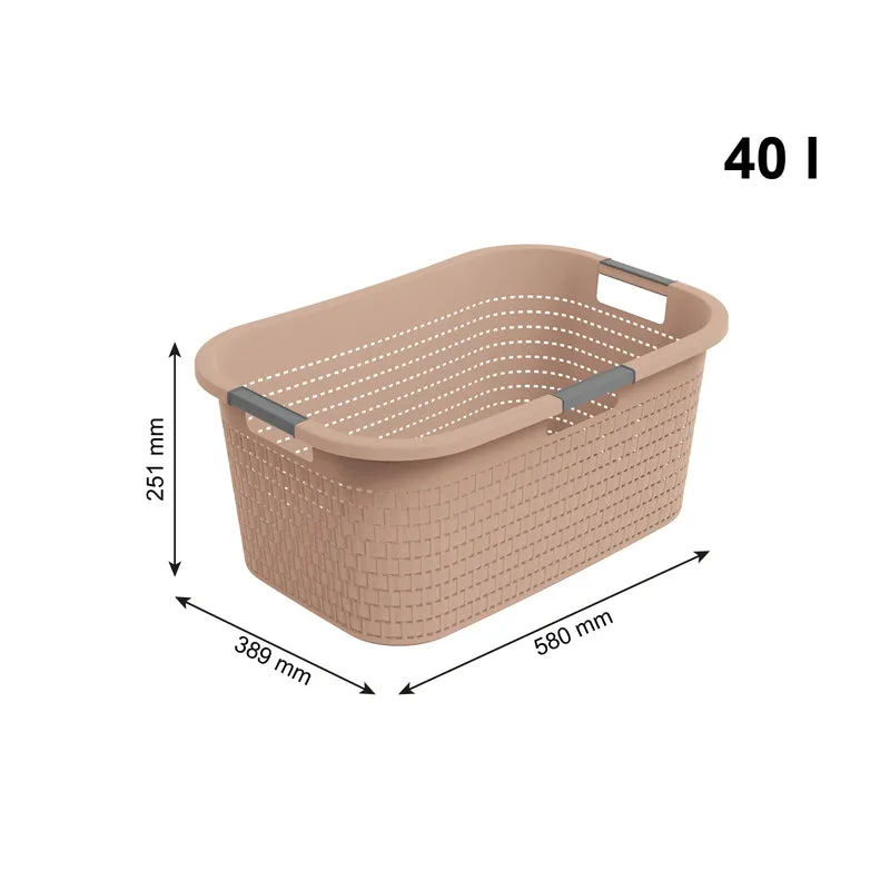 3er Set Country Wäschekorb 40l 3tlg.